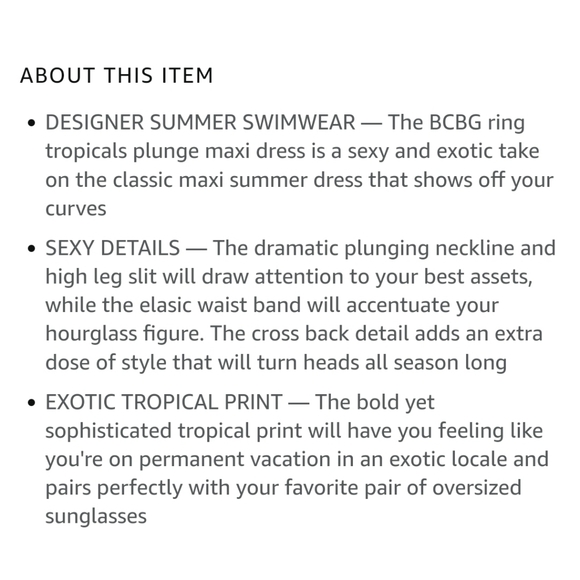 BCBGMAXAZRIA Women's Overlap Plunge Maxi Crossback Dress Cover-up - Picture 4 of 5